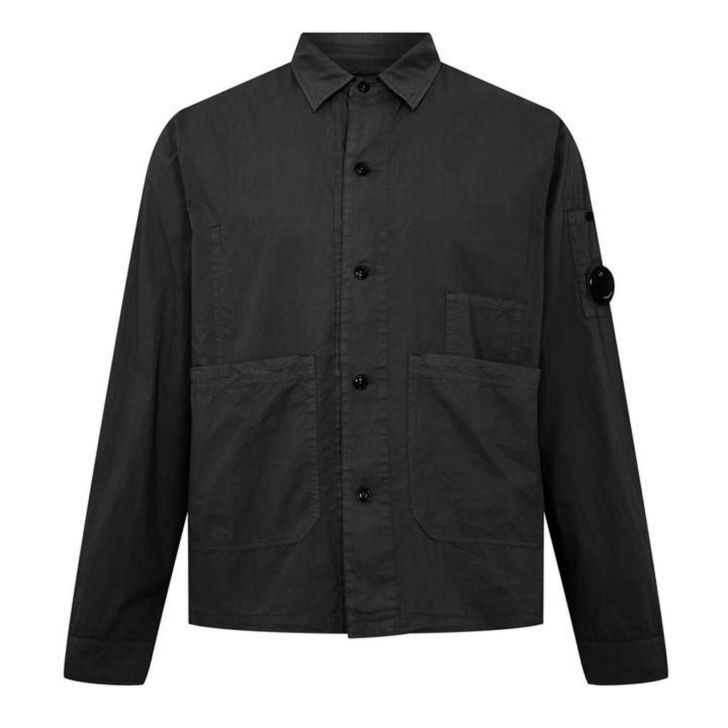 CP Company Button-Up Overshirt - Black